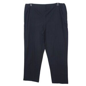 Womens Scrubs Pants L Black Pull-On Tie Waist Hospital Medical Doctor Workwear